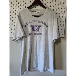 Vtg University of Washington Huskies T-Shirt XL Tennessee River Gold Distress‎